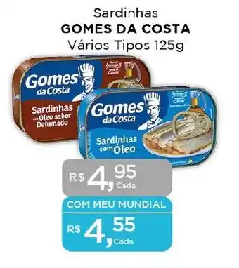Sardinhas GOMES DA COSTA Vários Tipos 125g