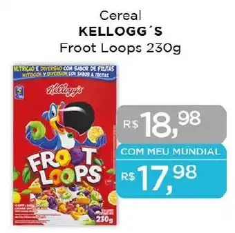 Supermercados Mundial Cereal KELLOGG'S Froot Loops 230g oferta