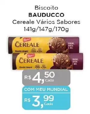 Supermercados Mundial Biscoito BAUDUCCO Cereale Vários Sabores oferta