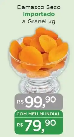 Supermercados Mundial Damasco Seco Importado a Granel kg oferta