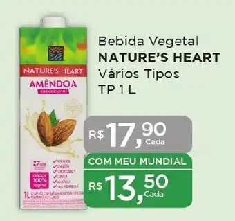 Bebida Vegetal NATURE'S HEART Vários Tipos TP 1 L