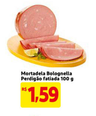 Mercado Extra Mortadela Bolognella Perdigao fatiada 100g oferta