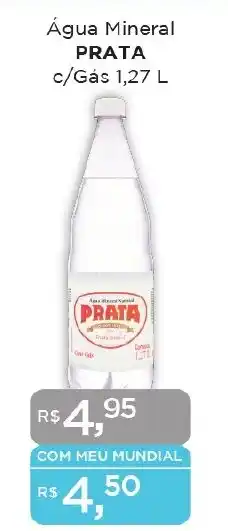 Supermercados Mundial Água Mineral PRATA c/Gás 1,27 L oferta