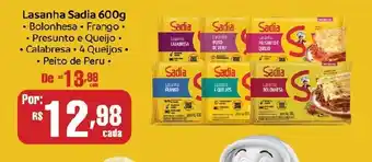 Supermercados Mundial Lasanha Sadia 600g oferta