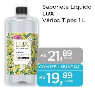 Supermercados Mundial Sabonete Líquido LUX Vários Tipos 1 L oferta