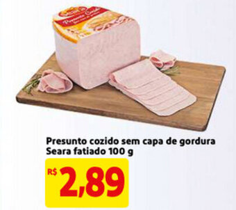 Mercado Extra Presunto cozido sem capa de gordura Seara fatiado 100g oferta