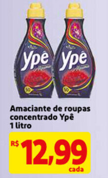 Mercado Extra Amaciante de roupas concentrado Ype 1L oferta