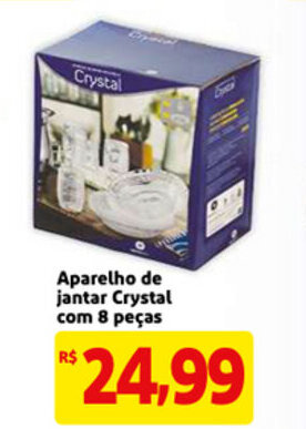 Mercado Extra Aparelho de jantar Crystal com 8 pecas oferta