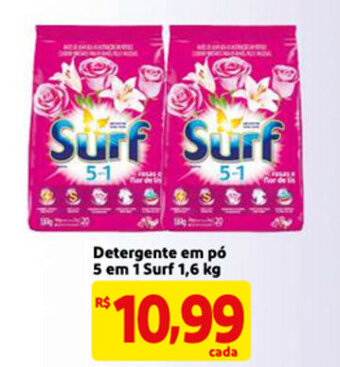 Mercado Extra Detergente em po 5 em 1 Surf 1.6kg oferta