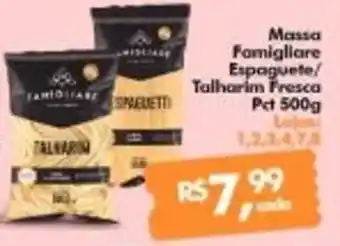 Massa Famigliare Espaguete/ Talharim Fresca Pct 500g