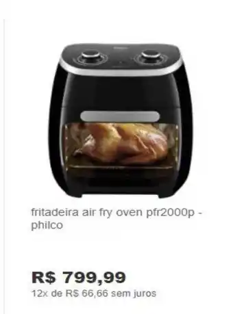 Fritadeira Air Fry Oven Pfr2000p - Philco