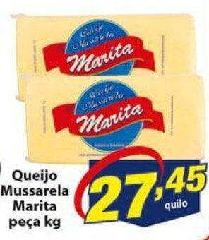 Vencedor Atacadista Queijo Mussarela Marita peca 1kg oferta
