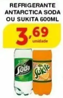 REFRIGERANTE ANTARCTICA SODA OU SUKITA 600ML