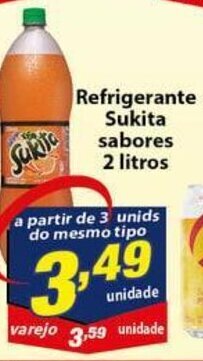 Vencedor Atacadista Refrigerante Sukita sabores 2L oferta
