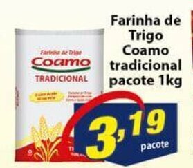 Vencedor Atacadista Farinha de Trigo Coamo Tradicional pacote 1kg oferta