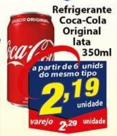 Vencedor Atacadista Refrigerante Coca-Cola Original lata 350ml oferta