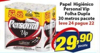 Vencedor Atacadista Papel Higiénico Personal Vip Folha Dupla 30metros pacote oferta