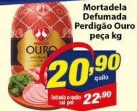 Mortadela Defumada Perdigao Ouro peca 1kg