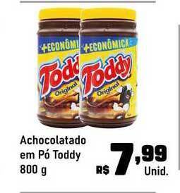Tatico Achocolatado Em Pó Toddy 800g oferta