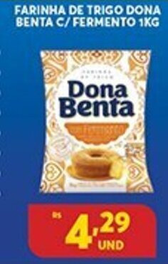 Atacadão Centro Sul Farinha de Trigo Dona Benta c/ fermento 1kg oferta