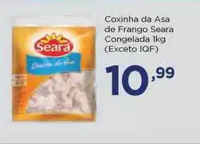 Apoio Mineiro Coxinha Da Asa De Frango Seara Congelada 1kg oferta