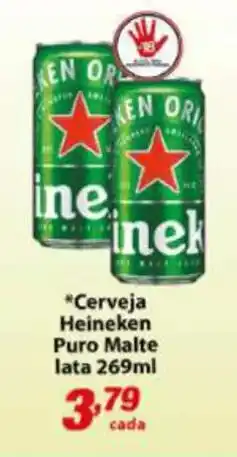 Ricoy Supermercados Cerveja Heineken Puro Malte lata 269ml oferta