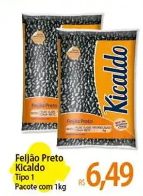 Atacadão Feijão Preto Kicaldo Tipo 1 Pacote com 1kg oferta