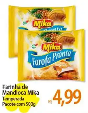 Farinha de Mandioca Mika Temperada Pacote com 500g