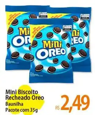 Atacadão Mini Biscoito Recheado Oreo Baunilha Pacote com 35g oferta
