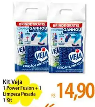 Atacadão Kit Veja 1 Power Fusion +1 Limpeza Pesada 1 Kit oferta