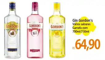 Atacadão Gin Gordon's Vários sabores Garrafa com 700ml/750ml oferta