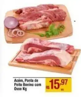 Acém, Ponta de Peito Bovino com Osso Kg