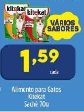 Arena Atacado Alimento para Gatos Kitekat sache 70g oferta
