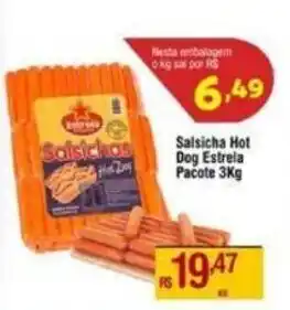 Salsicha Hot Dog Estrela Pacote 3Kg