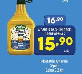 Arena Atacado Mostarda Amarela Cepera Galao 3.3kg oferta