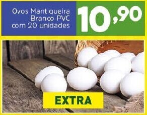 Arena Atacado Ovos Mantiqueira Branco PVC com 20 unidades oferta