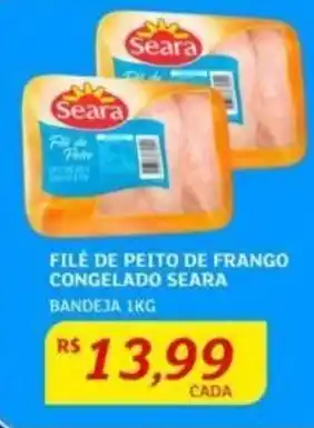 Assaí Atacadista FILÉ DE PEITO DE FRANGO CONGELADO SEARA BANDEJA 1KG oferta