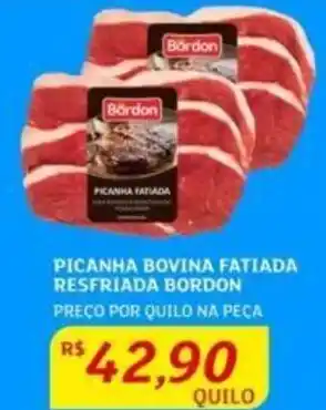 Assaí Atacadista PICANHA BOVINA FATIADA RESFRIADA BORDON PREÇO POR QUILO NA PEÇA oferta