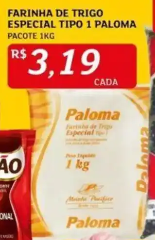 Assaí Atacadista FARINHA DE TRIGO ESPECIAL TIPO 1 PALOMA PACOTE 1KG oferta