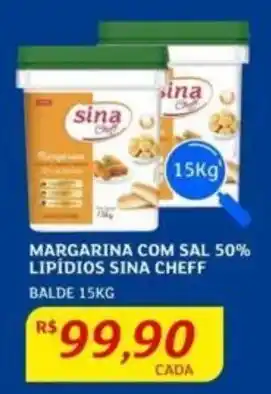 MARGARINA COM SAL 50% LIPÍDIOS SINA CHEFF BALDE 15KG