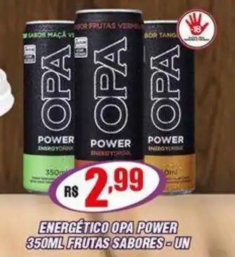 Violeta Supermercados ENERGÉTICO OPA POWER 350ML FRUTAS SABORES-UN oferta