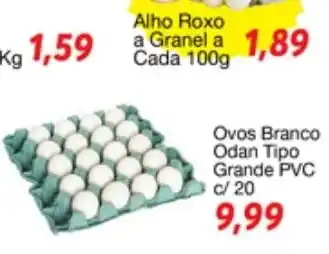 Ovos Branco Odan Tipo Grande PVC c/20