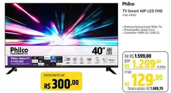 Deltasul Philco TV Smart 40P LED FHD Cód: 43053 oferta