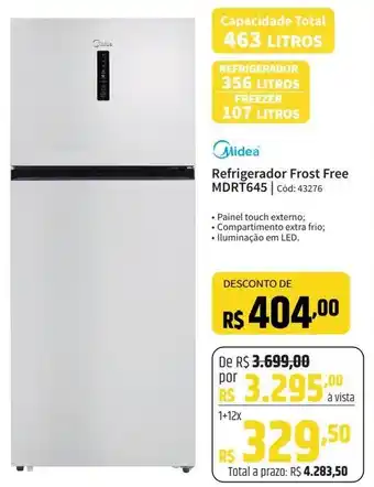Deltasul Midea Refrigerador Frost Free MDRT645 Cód: 43276 oferta