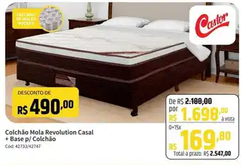 cColchão Mola Revolution Casal + Base p/ Colchão