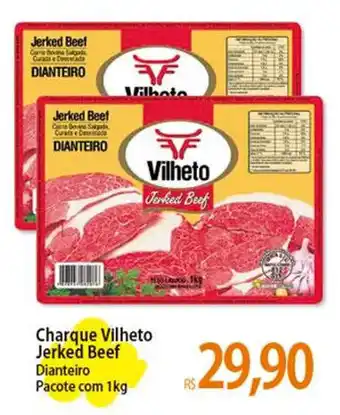 Atacadão Charque Vilheto Jerked Beef Dianteiro Pacote com 1kg oferta