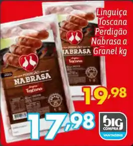 Supermercados Big Compra Linguiça Toscana Perdigão Nabrasa a Granel kg oferta