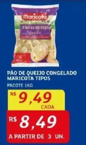 Assaí Atacadista PÃO DE QUEIJO CONGELADO MARICOTA TIPOS PACOTE 1KG oferta