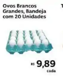 Supermercados Bretas Ovos Brancos Grandes, Bandeja com 20 Unidades oferta