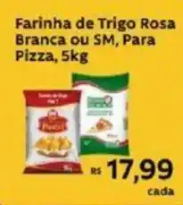 Farinha de Trigo Rosa Branca ou SM, Para Pizza, 5kg